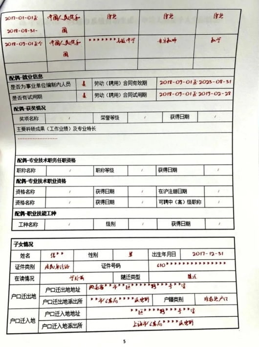 上海人才引进落户申请表填写攻略